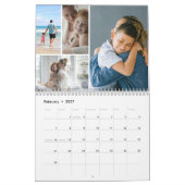 50枚の写真パーソナライズされた カレンダー (2月 2027)