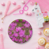 50枚の紙皿 紫のシャクナゲ ペーパープレート (パーティー)