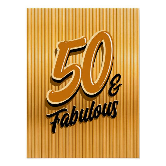 50歳おめでとう光沢ポスター ポスター (正面)
