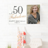 50歳おめでとう！エレガントな50歳の誕生日フォト 横断幕 (インサイチュ)
