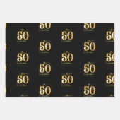 50歳おめでとう オーダーメイド包装紙 ラッピングペーパーシート (正面)