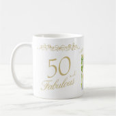 50歳おめでとう オーナメント 50歳の誕生日 写真入り コーヒーマグカップ (左)