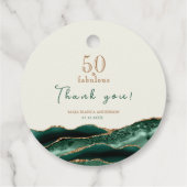 50歳おめでとう グリーンゴールド アゲート Thank You フェイバータグ (裏面)