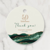 50歳おめでとう グリーンゴールド アゲート Thank You フェイバータグ (正面)