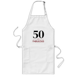 50歳おめでとう チェリー ワイン 誕生日パーティー ロングエプロン
