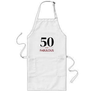 50歳おめでとう チェリー ワイン 誕生日パーティー ロングエプロン