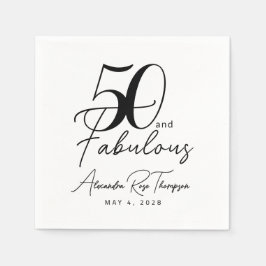 50歳おめでとう ファブリカス 50歳の誕生日パーティー スタンダードカクテルナプキン