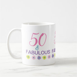 50歳おめでとう ファンタスティックなお誕生日 パープル コーヒーマグカップ