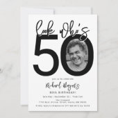 50歳おめでとう | 写真入り50歳の誕生日招待状 招待状 (正面)