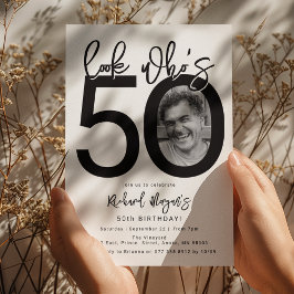 50歳おめでとう | 写真入り50歳の誕生日招待状 招待状