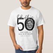 50歳おめでとう | 写真入り50歳の誕生日 Tシャツ (正面)