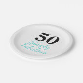 50歳おめでとう!素敵な誕生日 ペーパープレート (アングル)