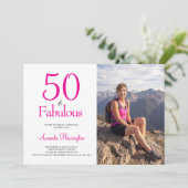 50歳おめでとう!素敵な50歳の誕生日 招待状 (スタンド正面)
