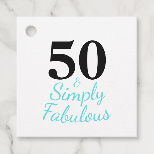 50歳おめでとう 50歳の誕生日お祝いメッセージ フェイバータグ (正面)