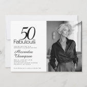 50歳おめでとう 50歳の誕生日パーティーの招待状 招待状 (正面)