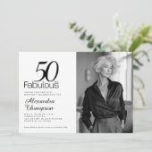 50歳おめでとう 50歳の誕生日パーティーの招待状 招待状 (スタンド正面)