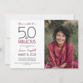 50歳おめでとう!50歳の誕生日パーティー 招待状 (正面)