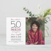 50歳おめでとう!50歳の誕生日パーティー 招待状 (スタンド正面)