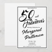 50歳おめでとう | 50歳の誕生日パーティー 招待状 (正面/裏面)