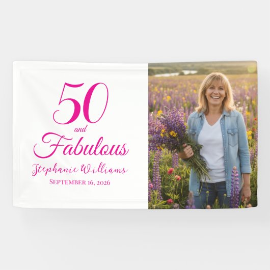50歳おめでとう!50歳の誕生日パーティー 横断幕 (横)
