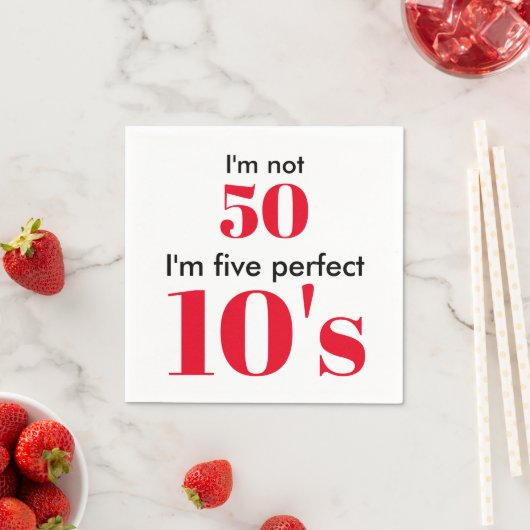 50歳おもしろいの誕生日の成熟10 スタンダードカクテルナプキン (インサイチュ)