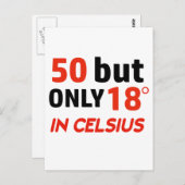 50歳おもしろいの誕生日デザイン ポストカード (正面/裏面)