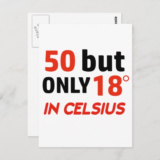 50歳おもしろいの誕生日デザイン ポストカード (正面/裏面)