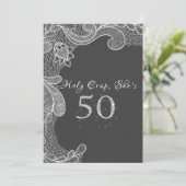 50歳おもしろいの誕生日パーティーへの招待 招待状 (スタンド正面)