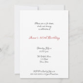 50歳おもしろいの誕生日パーティーへの招待 招待状 (裏面)