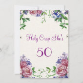 50歳おもしろいの誕生日パーティーへの招待 招待状 (正面)