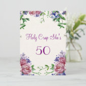 50歳おもしろいの誕生日パーティーへの招待 招待状 (スタンド正面)