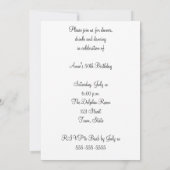 50歳おもしろいの誕生日パーティーへの招待 招待状 (裏面)