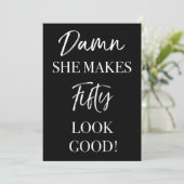 50歳おもしろいの誕生日パーティー 招待状 (スタンド正面)