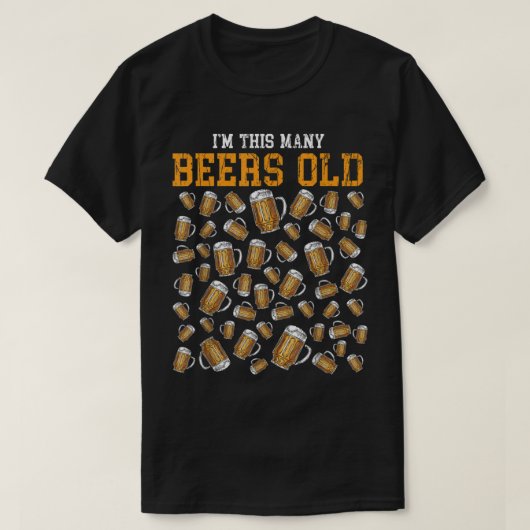 50歳おもしろいの誕生日私は、この多くのビールO Tシャツ (デザイン正面)