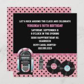 50歳お洒落の誕生日パーティーの招待状 招待状 (正面/裏面)