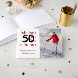 50歳お誕生日おめでとう カスタムフォト 名前入り 50歳の誕生日 ゲストブック