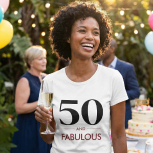 50歳お誕生日おめでとう チェリー・ワインでお祝い Tシャツ