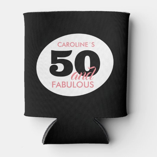 50歳お誕生日おめでとう パーソナライズド 缶クーラー (正面)