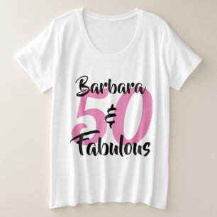 50歳お誕生日おめでとう パーソナライズパーティー プラスサイズTシャツ