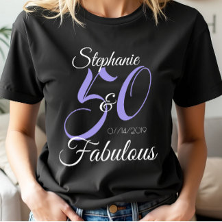 50歳お誕生日おめでとう パーソナライズ ピンクのバースデーパーティー Tシャツ