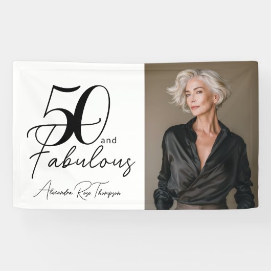 50歳お誕生日おめでとう フォトプロップス 横断幕 (横)