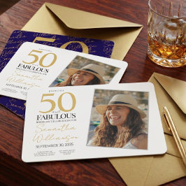 50歳お誕生日おめでとう | 50歳のバースデーパーティー 招待状