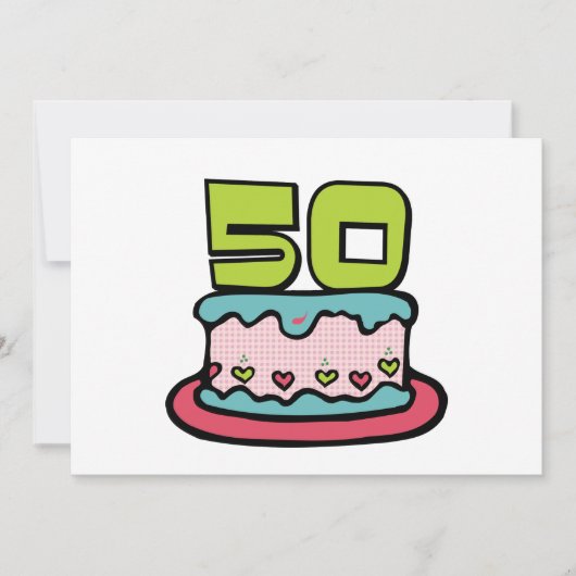 50歳お誕生日ケーキ カード (正面)