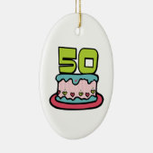 50歳お誕生日ケーキ セラミックオーナメント (右)