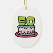50歳お誕生日ケーキ セラミックオーナメント (裏面)