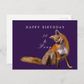 50歳から50歳までの誕生日の挨拶 ポストカード (正面/裏面)