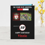 50歳が上げ カード (黄色い花)