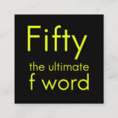 50歳が私の最後の50おもしろい歳の誕生日です コーリングカード (正面)