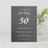 50歳きらめくの誕生日招待状 招待状 (スタンド正面)