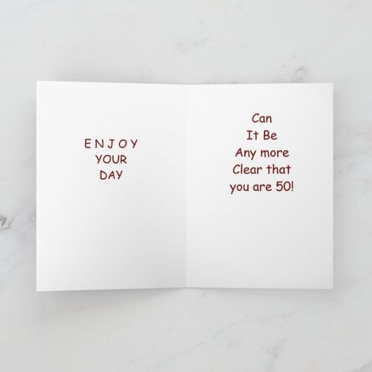 50歳だなんて、驚くべきことじゃないか カード (内部)